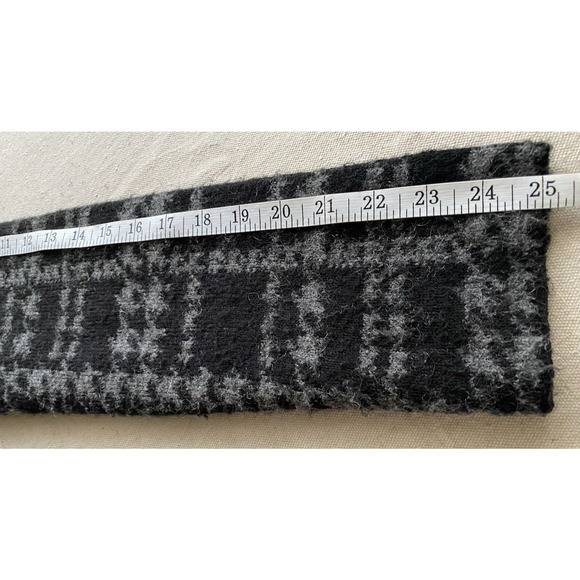 Cynthia Rowley Jacket Womens Large Wool Blend Plaid Wrap Sweater Hipster Coat - Picture 16 of 16